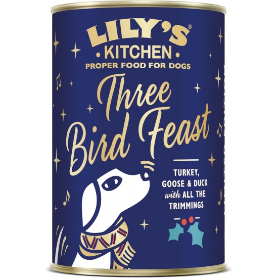 Lily's Kitchen Wet Food for Adult Dogs with Natural Ingredients - Tin - Feast with Three Types of Poultry for Small, Medium and Large Dogs 6 x 400 g Lily's Kitchen Wet Food for Adult Dogs with Natural Ingredients - Tin - Feast with Three Types of Poultry for Small, Medium and Large Dogs 6 x 400 g