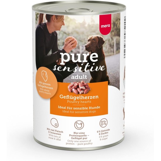 MERA Pure Sensitive Turkey (6 x 400 g), Wet Dog Food with High Meat Content and Grain-Free, Wet Food Made of 100% Animal Protein for Sensitive Dogs, Single Protein MERA Pure Sensitive Turkey (6 x 400 g), Wet Dog Food with High Meat Content and Grain-Free, Wet Food Made of 100% Animal Protein for Sensitive Dogs, Single Protein