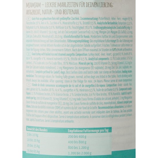 MjAMjAM - Premium Wet Food for Dogs - Mix Pack I - Chicken & Duck, Beef, Turkey, Pack of 6 (6 x 200 g), Natural with Extra Meat MjAMjAM - Premium Wet Food for Dogs - Mix Pack I - Chicken & Duck, Beef, Turkey, Pack of 6 (6 x 200 g), Natural with Extra Meat