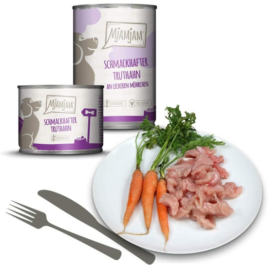 MjAMjAM - Premium Wet Food for Dogs - Pure Meat Enjoyment - Delicious Pure Horse, Pack of 6 (6 x 800 g), Grain-Free with Extra Meat MjAMjAM - Premium Wet Food for Dogs - Pure Meat Enjoyment - Delicious Pure Horse, Pack of 6 (6 x 800 g), Grain-Free with Extra Meat