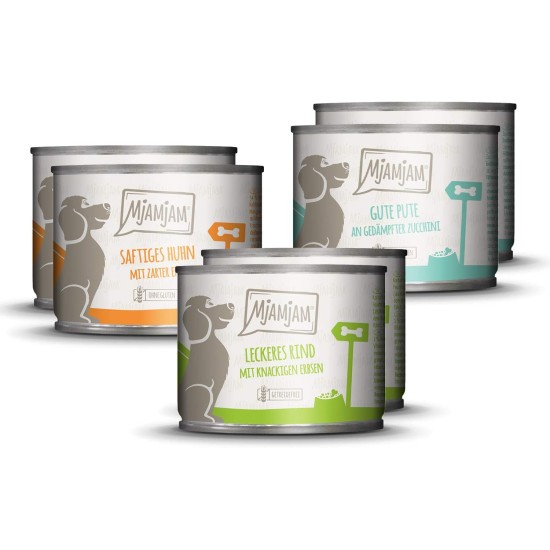 MjAMjAM - Premium Wet Food for Dogs - Pure Meat Enjoyment - Delicious Pure Horse, Pack of 6 (6 x 800 g), Grain-Free with Extra Meat MjAMjAM - Premium Wet Food for Dogs - Pure Meat Enjoyment - Delicious Pure Horse, Pack of 6 (6 x 800 g), Grain-Free with Extra Meat