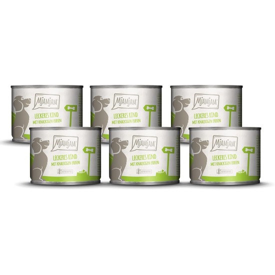 MjAMjAM - Premium Wet Food for Dogs - Pure Meat Enjoyment - Delicious Pure Horse, Pack of 6 (6 x 800 g), Grain-Free with Extra Meat MjAMjAM - Premium Wet Food for Dogs - Pure Meat Enjoyment - Delicious Pure Horse, Pack of 6 (6 x 800 g), Grain-Free with Extra Meat