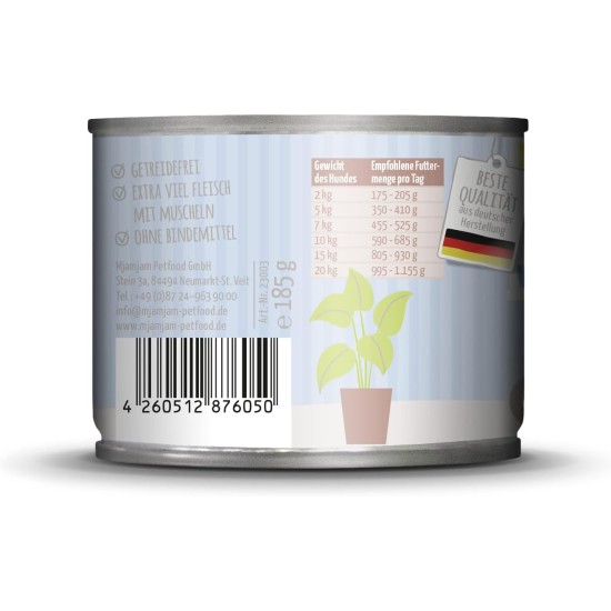 MjAMjAM - Premium Wet Food for Dogs - Pure Meat Enjoyment - Delicious Pure Horse, Pack of 6 (6 x 800 g), Grain-Free with Extra Meat MjAMjAM - Premium Wet Food for Dogs - Pure Meat Enjoyment - Delicious Pure Horse, Pack of 6 (6 x 800 g), Grain-Free with Extra Meat