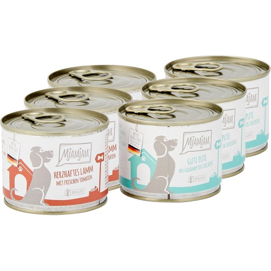 MjAMjAM - Premium Wet Food for Dogs - Pure Meat Enjoyment - Delicious Pure Horse, Pack of 6 (6 x 800 g), Grain-Free with Extra Meat MjAMjAM - Premium Wet Food for Dogs - Pure Meat Enjoyment - Delicious Pure Horse, Pack of 6 (6 x 800 g), Grain-Free with Extra Meat