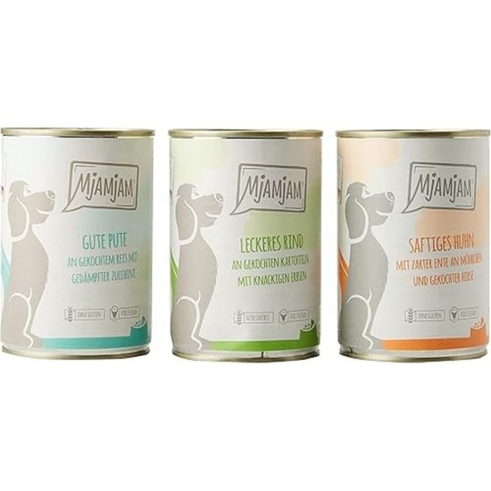 MjAMjAM - Premium Wet Food for Dogs - Pure Meat Enjoyment - Delicious Pure Horse, Pack of 6 (6 x 800 g), Grain-Free with Extra Meat MjAMjAM - Premium Wet Food for Dogs - Pure Meat Enjoyment - Delicious Pure Horse, Pack of 6 (6 x 800 g), Grain-Free with Extra Meat
