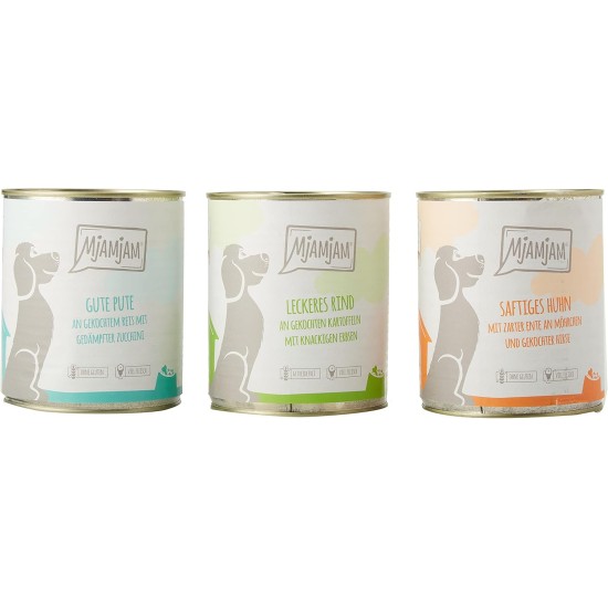 MjAMjAM - Premium Wet Food for Dogs - Pure Meat Enjoyment - Delicious Pure Horse, Pack of 6 (6 x 800 g), Grain-Free with Extra Meat MjAMjAM - Premium Wet Food for Dogs - Pure Meat Enjoyment - Delicious Pure Horse, Pack of 6 (6 x 800 g), Grain-Free with Extra Meat
