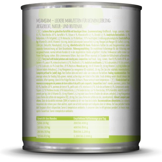 MjAMjAM - Premium Wet Food for Dogs - Pure Meat Enjoyment - Delicious Pure Horse, Pack of 6 (6 x 800 g), Grain-Free with Extra Meat MjAMjAM - Premium Wet Food for Dogs - Pure Meat Enjoyment - Delicious Pure Horse, Pack of 6 (6 x 800 g), Grain-Free with Extra Meat
