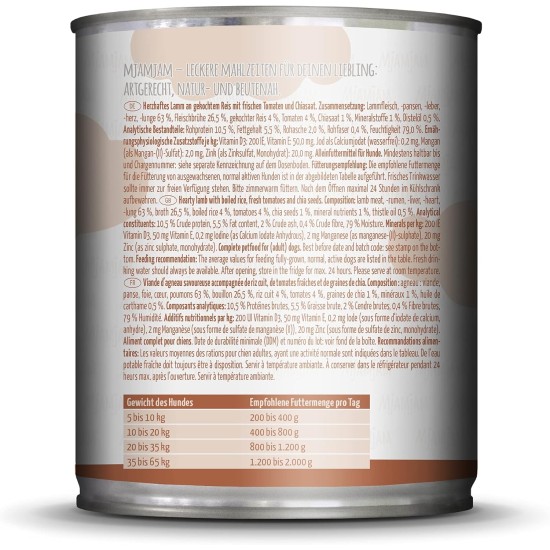 MjAMjAM - Premium Wet Food for Dogs - Pure Meat Enjoyment - Delicious Pure Horse, Pack of 6 (6 x 800 g), Grain-Free with Extra Meat MjAMjAM - Premium Wet Food for Dogs - Pure Meat Enjoyment - Delicious Pure Horse, Pack of 6 (6 x 800 g), Grain-Free with Extra Meat