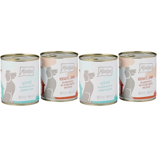 MjAMjAM - Premium Wet Food for Dogs - Pure Meat Enjoyment - Delicious Pure Horse, Pack of 6 (6 x 800 g), Grain-Free with Extra Meat MjAMjAM - Premium Wet Food for Dogs - Pure Meat Enjoyment - Delicious Pure Horse, Pack of 6 (6 x 800 g), Grain-Free with Extra Meat
