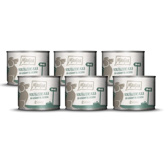 MjAMjAM - Premium Wet Food for Dogs - Pure Meat Enjoyment - Delicious Pure Horse, Pack of 6 (6 x 800 g), Grain-Free with Extra Meat MjAMjAM - Premium Wet Food for Dogs - Pure Meat Enjoyment - Delicious Pure Horse, Pack of 6 (6 x 800 g), Grain-Free with Extra Meat
