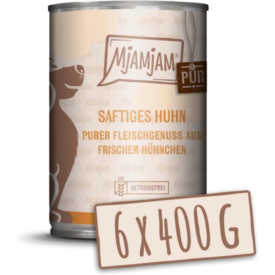 MjAMjAM - Premium Wet Food for Dogs - Pure Meat Enjoyment - Good Turkey Pure 800 g, Pack of 6 (6 x 800 g), Natural with Extra Meat MjAMjAM - Premium Wet Food for Dogs - Pure Meat Enjoyment - Good Turkey Pure 800 g, Pack of 6 (6 x 800 g), Natural with Extra Meat