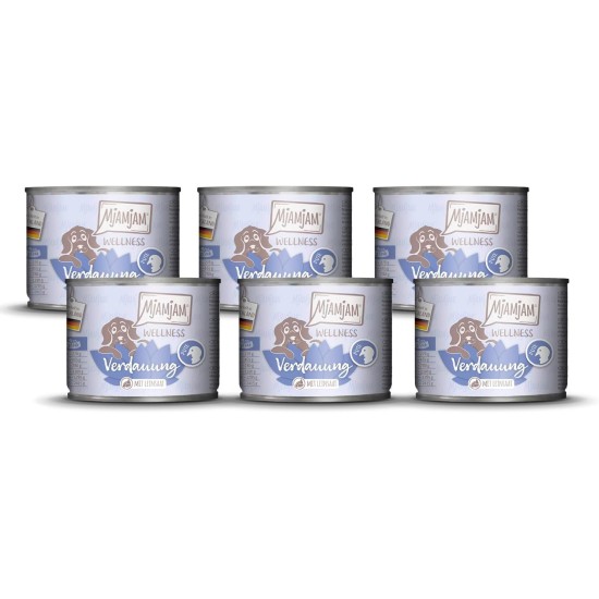 MjAMjAM - Premium Wet Food for Dogs - Wellness - Digestion - Turkey, Pack of 6 (6 x 200 g), Grain-Free MjAMjAM - Premium Wet Food for Dogs - Wellness - Digestion - Turkey, Pack of 6 (6 x 200 g), Grain-Free