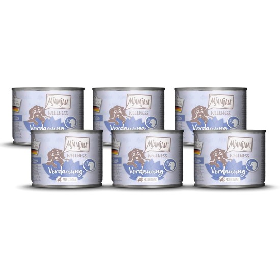 MjAMjAM - Premium Wet Food for Dogs - Wellness - Digestion - Turkey, Pack of 6 (6 x 200 g), Grain-Free MjAMjAM - Premium Wet Food for Dogs - Wellness - Digestion - Turkey, Pack of 6 (6 x 200 g), Grain-Free