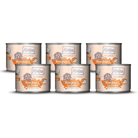 MjAMjAM - Premium Wet Food for Dogs - Wellness - Digestion - Turkey, Pack of 6 (6 x 200 g), Grain-Free MjAMjAM - Premium Wet Food for Dogs - Wellness - Digestion - Turkey, Pack of 6 (6 x 200 g), Grain-Free