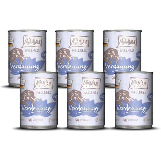 MjAMjAM - Premium Wet Food for Dogs - Wellness - Digestion - Turkey, Pack of 6 (6 x 200 g), Grain-Free MjAMjAM - Premium Wet Food for Dogs - Wellness - Digestion - Turkey, Pack of 6 (6 x 200 g), Grain-Free