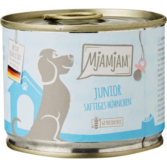 MjAMjAM - Premium wet food for dogs - Mix package II - with chicken & duck, beef, turkey, veal, turkey, lamb, 6-pack (6 x 400 g), grain-free with extra meat MjAMjAM - Premium wet food for dogs - Mix package II - with chicken & duck, beef, turkey, veal, turkey, lamb, 6-pack (6 x 400 g), grain-free with extra meat