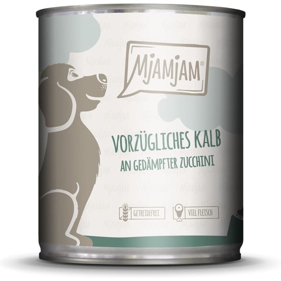 MjAMjAM - Premium wet food for dogs - Mix package II - with chicken & duck, beef, turkey, veal, turkey, lamb, 6-pack (6 x 400 g), grain-free with extra meat MjAMjAM - Premium wet food for dogs - Mix package II - with chicken & duck, beef, turkey, veal, turkey, lamb, 6-pack (6 x 400 g), grain-free with extra meat