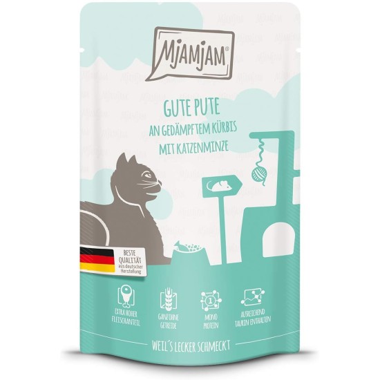 MjAMjAM - Premium wet food for dogs - delicious beef on cooked potatoes with crisp peas, 1 pack (1 x 800 g), grain-free with extra meat MjAMjAM - Premium wet food for dogs - delicious beef on cooked potatoes with crisp peas, 1 pack (1 x 800 g), grain-free with extra meat