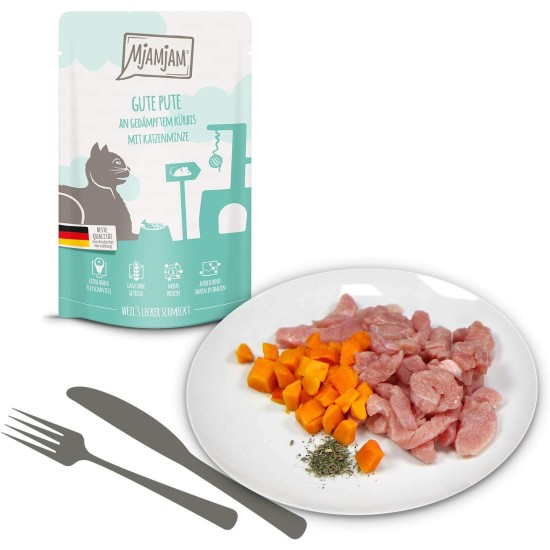 MjAMjAM - Premium wet food for dogs - delicious beef on cooked potatoes with crisp peas, 1 pack (1 x 800 g), grain-free with extra meat MjAMjAM - Premium wet food for dogs - delicious beef on cooked potatoes with crisp peas, 1 pack (1 x 800 g), grain-free with extra meat