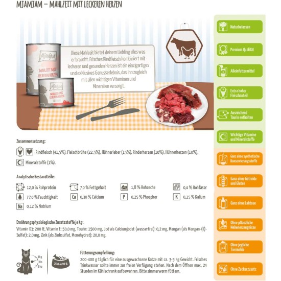 MjAMjAM - Premium wet food for dogs - delicious beef on cooked potatoes with crisp peas, 1 pack (1 x 800 g), grain-free with extra meat MjAMjAM - Premium wet food for dogs - delicious beef on cooked potatoes with crisp peas, 1 pack (1 x 800 g), grain-free with extra meat