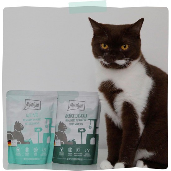 MjAMjAM - Premium wet food for dogs - delicious beef on cooked potatoes with crisp peas, 1 pack (1 x 800 g), grain-free with extra meat MjAMjAM - Premium wet food for dogs - delicious beef on cooked potatoes with crisp peas, 1 pack (1 x 800 g), grain-free with extra meat