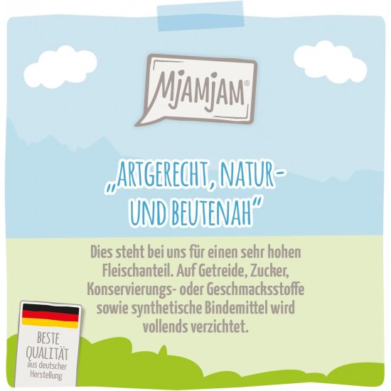 MjAMjAM - Premium wet food for dogs - delicious beef on cooked potatoes with crisp peas, 1 pack (1 x 800 g), grain-free with extra meat MjAMjAM - Premium wet food for dogs - delicious beef on cooked potatoes with crisp peas, 1 pack (1 x 800 g), grain-free with extra meat