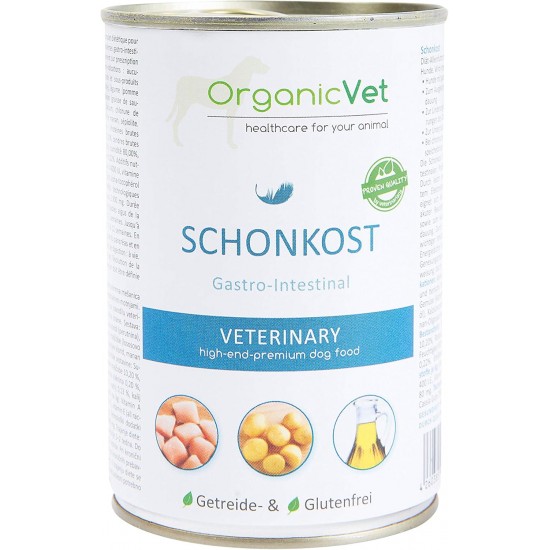 OrganicVet Dog Wet Food Veterinary Gentle Food, Pack of 6 (6 x 400 g) OrganicVet Dog Wet Food Veterinary Gentle Food, Pack of 6 (6 x 400 g)