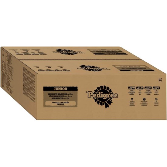 PEDIGREE Dogcare Dog Food Portion Bag Chunks in Jelly Junior 84 x 100 g PEDIGREE Dogcare Dog Food Portion Bag Chunks in Jelly Junior 84 x 100 g