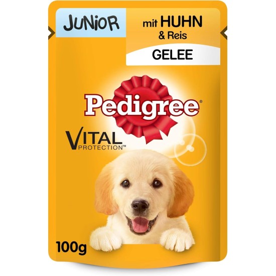 PEDIGREE Vital Protection Junior Portion Bag with Chicken and Rice in Jelly 24 x 100 g PEDIGREE Vital Protection Junior Portion Bag with Chicken and Rice in Jelly 24 x 100 g