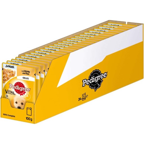 PEDIGREE Vital Protection Junior Portion Bag with Chicken and Rice in Jelly 24 x 100 g PEDIGREE Vital Protection Junior Portion Bag with Chicken and Rice in Jelly 24 x 100 g