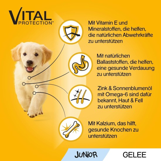 PEDIGREE Vital Protection Junior Portion Bag with Chicken and Rice in Jelly 24 x 100 g PEDIGREE Vital Protection Junior Portion Bag with Chicken and Rice in Jelly 24 x 100 g