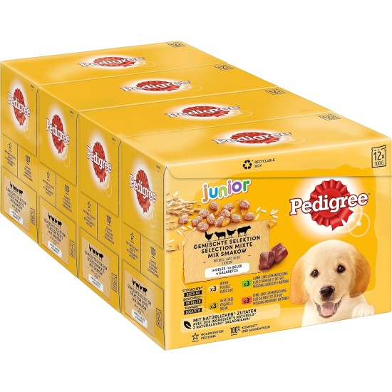 PEDIGREE Vital Protection Junior Portion Bag with Chicken and Rice in Jelly 24 x 100 g PEDIGREE Vital Protection Junior Portion Bag with Chicken and Rice in Jelly 24 x 100 g