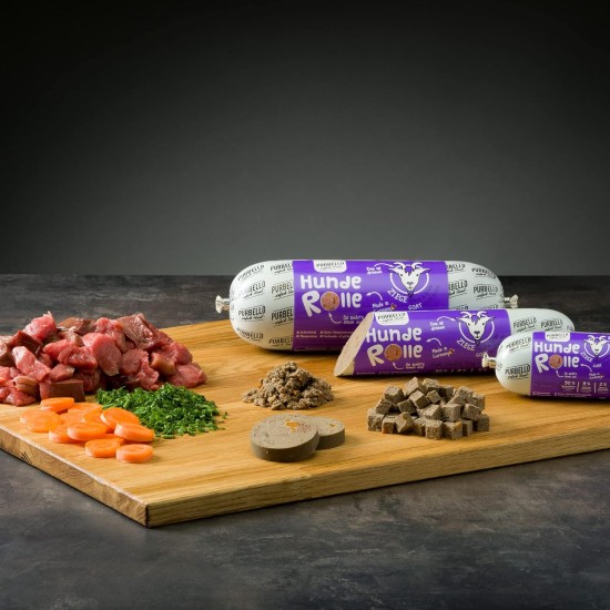 PURBELLO Dog Roll Wet Food Mix Pack I - 3 x Horse, 3 x Goat, 2 x Lamb - Monoprotein Dog Food with High Meat Content - Dog Sausage Cut Resistant and Grain-Free (8 x 400 g) PURBELLO Dog Roll Wet Food Mix Pack I - 3 x Horse, 3 x Goat, 2 x Lamb - Monoprotein Dog Food with High Meat Content - Dog Sausage Cut Resistant and Grain-Free (8 x 400 g)