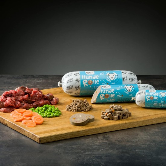 PURBELLO Dog Roll Wet Food Mix Pack I - 3 x Horse, 3 x Goat, 2 x Lamb - Monoprotein Dog Food with High Meat Content - Dog Sausage Cut Resistant and Grain-Free (8 x 400 g) PURBELLO Dog Roll Wet Food Mix Pack I - 3 x Horse, 3 x Goat, 2 x Lamb - Monoprotein Dog Food with High Meat Content - Dog Sausage Cut Resistant and Grain-Free (8 x 400 g)