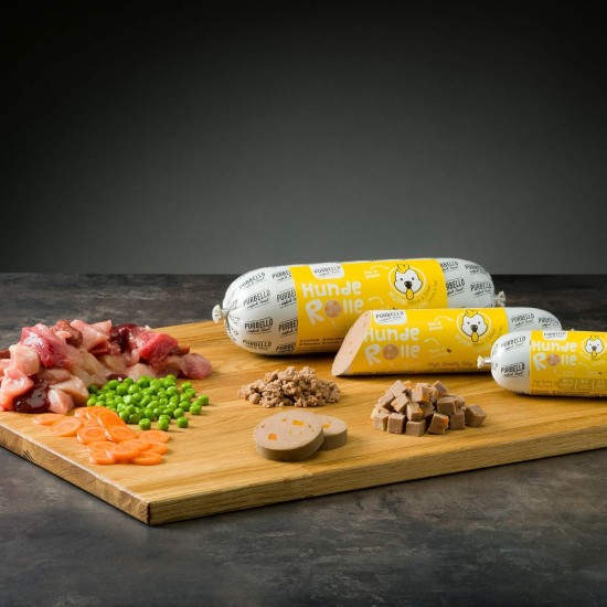 PURBELLO Dog Roll Wet Food Mix Pack II - 3 x Chicken, 3 x Duck, 2 x Beef - Monoprotein Dog Food with High Meat Content - Dog Sausage Cut Resistant and Grain-Free (8 x 400 g) PURBELLO Dog Roll Wet Food Mix Pack II - 3 x Chicken, 3 x Duck, 2 x Beef - Monoprotein Dog Food with High Meat Content - Dog Sausage Cut Resistant and Grain-Free (8 x 400 g)