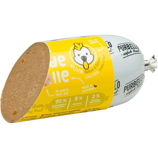 PURBELLO Dog Roll Wet Food Mix Pack II - 3 x Chicken, 3 x Duck, 2 x Beef - Monoprotein Dog Food with High Meat Content - Dog Sausage Cut Resistant and Grain-Free (8 x 400 g) PURBELLO Dog Roll Wet Food Mix Pack II - 3 x Chicken, 3 x Duck, 2 x Beef - Monoprotein Dog Food with High Meat Content - Dog Sausage Cut Resistant and Grain-Free (8 x 400 g)