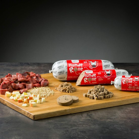 PURBELLO Dog Roll Wet Food Mix Pack II - 3 x Chicken, 3 x Duck, 2 x Beef - Monoprotein Dog Food with High Meat Content - Dog Sausage Cut Resistant and Grain-Free (8 x 400 g) PURBELLO Dog Roll Wet Food Mix Pack II - 3 x Chicken, 3 x Duck, 2 x Beef - Monoprotein Dog Food with High Meat Content - Dog Sausage Cut Resistant and Grain-Free (8 x 400 g)