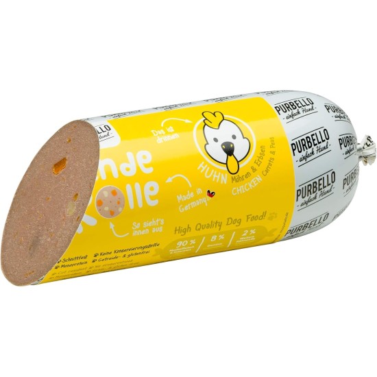 PURBELLO Dog Roll Wet Food Mix Pack II - 3 x Chicken, 3 x Duck, 2 x Beef - Monoprotein Dog Food with High Meat Content - Dog Sausage Cut Resistant and Grain-Free (8 x 400 g) PURBELLO Dog Roll Wet Food Mix Pack II - 3 x Chicken, 3 x Duck, 2 x Beef - Monoprotein Dog Food with High Meat Content - Dog Sausage Cut Resistant and Grain-Free (8 x 400 g)