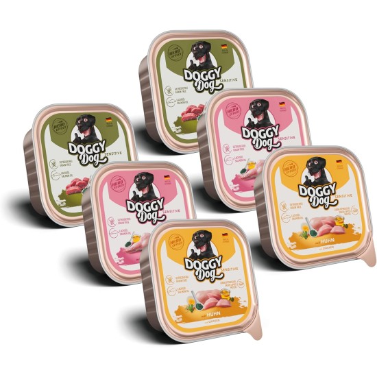 Paté Lamm Sensitive, 10 x 150 g, Wet Food for Dogs, Grain-Free Dog Food with Salmon Oil and Green-Lipped Mussel, Particularly Well Tolerated Complete Food, Made in Germany Paté Lamm Sensitive, 10 x 150 g, Wet Food for Dogs, Grain-Free Dog Food with Salmon Oil and Green-Lipped Mussel, Particularly Well Tolerated Complete Food, Made in Germany