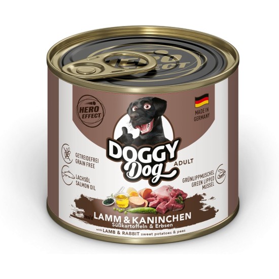 Paté Lamm Sensitive, 10 x 150 g, Wet Food for Dogs, Grain-Free Dog Food with Salmon Oil and Green-Lipped Mussel, Particularly Well Tolerated Complete Food, Made in Germany Paté Lamm Sensitive, 10 x 150 g, Wet Food for Dogs, Grain-Free Dog Food with Salmon Oil and Green-Lipped Mussel, Particularly Well Tolerated Complete Food, Made in Germany