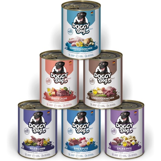 Paté Lamm Sensitive, 10 x 150 g, Wet Food for Dogs, Grain-Free Dog Food with Salmon Oil and Green-Lipped Mussel, Particularly Well Tolerated Complete Food, Made in Germany Paté Lamm Sensitive, 10 x 150 g, Wet Food for Dogs, Grain-Free Dog Food with Salmon Oil and Green-Lipped Mussel, Particularly Well Tolerated Complete Food, Made in Germany