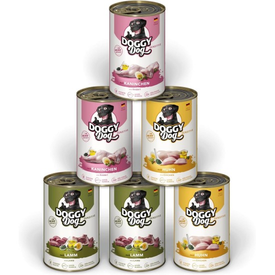 Paté Lamm Sensitive, 10 x 150 g, Wet Food for Dogs, Grain-Free Dog Food with Salmon Oil and Green-Lipped Mussel, Particularly Well Tolerated Complete Food, Made in Germany Paté Lamm Sensitive, 10 x 150 g, Wet Food for Dogs, Grain-Free Dog Food with Salmon Oil and Green-Lipped Mussel, Particularly Well Tolerated Complete Food, Made in Germany
