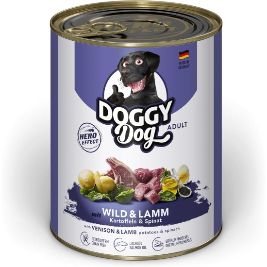 Paté Lamm Sensitive, 10 x 150 g, Wet Food for Dogs, Grain-Free Dog Food with Salmon Oil and Green-Lipped Mussel, Particularly Well Tolerated Complete Food, Made in Germany Paté Lamm Sensitive, 10 x 150 g, Wet Food for Dogs, Grain-Free Dog Food with Salmon Oil and Green-Lipped Mussel, Particularly Well Tolerated Complete Food, Made in Germany