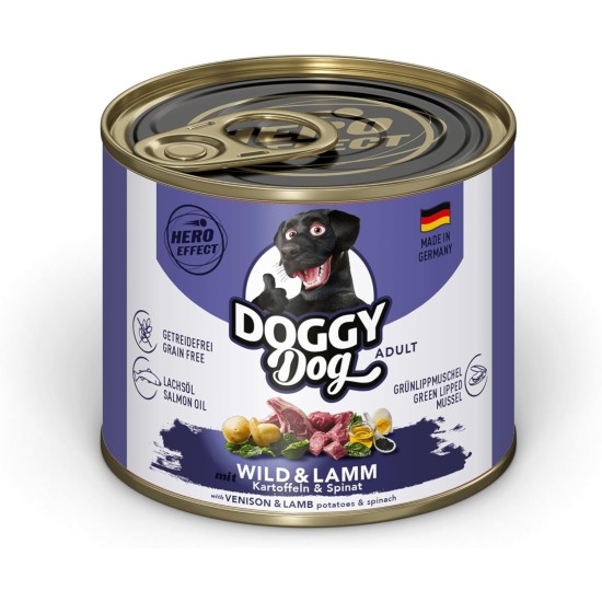 Paté Lamm Sensitive, 10 x 150 g, Wet Food for Dogs, Grain-Free Dog Food with Salmon Oil and Green-Lipped Mussel, Particularly Well Tolerated Complete Food, Made in Germany Paté Lamm Sensitive, 10 x 150 g, Wet Food for Dogs, Grain-Free Dog Food with Salmon Oil and Green-Lipped Mussel, Particularly Well Tolerated Complete Food, Made in Germany