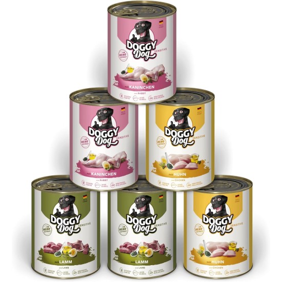 Paté Lamm Sensitive, 10 x 150 g, Wet Food for Dogs, Grain-Free Dog Food with Salmon Oil and Green-Lipped Mussel, Particularly Well Tolerated Complete Food, Made in Germany Paté Lamm Sensitive, 10 x 150 g, Wet Food for Dogs, Grain-Free Dog Food with Salmon Oil and Green-Lipped Mussel, Particularly Well Tolerated Complete Food, Made in Germany