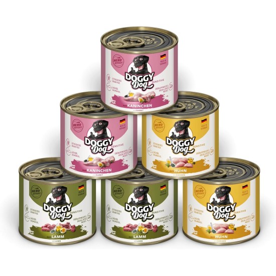 Paté Lamm Sensitive, 10 x 150 g, Wet Food for Dogs, Grain-Free Dog Food with Salmon Oil and Green-Lipped Mussel, Particularly Well Tolerated Complete Food, Made in Germany Paté Lamm Sensitive, 10 x 150 g, Wet Food for Dogs, Grain-Free Dog Food with Salmon Oil and Green-Lipped Mussel, Particularly Well Tolerated Complete Food, Made in Germany
