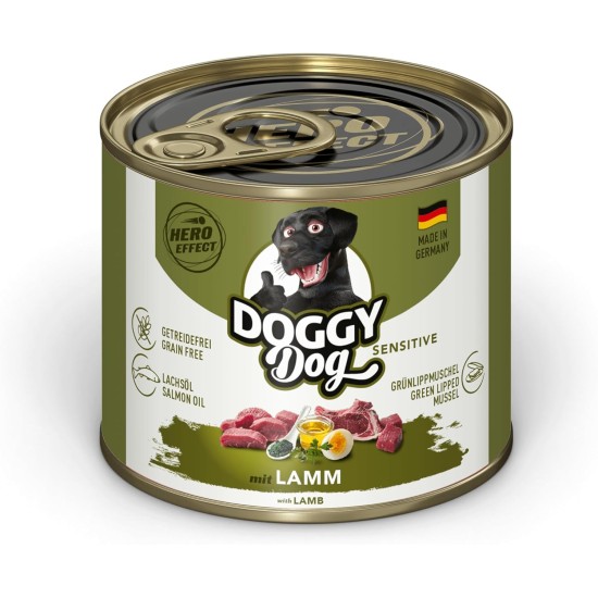 Paté Lamm Sensitive, 10 x 150 g, Wet Food for Dogs, Grain-Free Dog Food with Salmon Oil and Green-Lipped Mussel, Particularly Well Tolerated Complete Food, Made in Germany Paté Lamm Sensitive, 10 x 150 g, Wet Food for Dogs, Grain-Free Dog Food with Salmon Oil and Green-Lipped Mussel, Particularly Well Tolerated Complete Food, Made in Germany