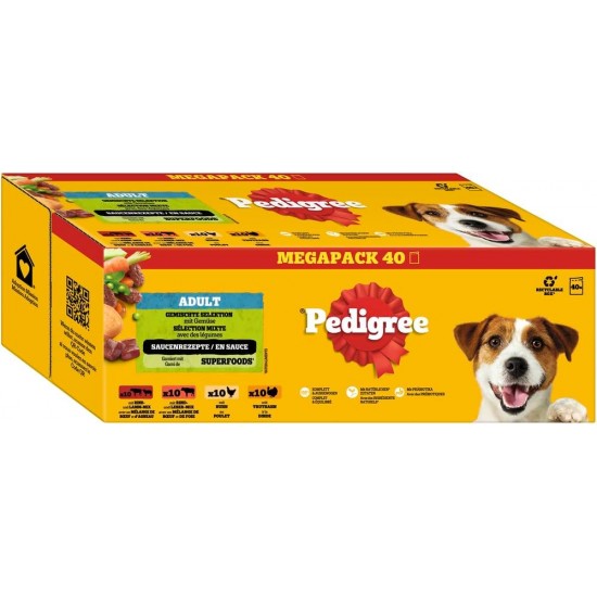 Pedigree Dogcare Dog Food Portion Bag Chunks in Jelly Senior 84 x 100 g Pedigree Dogcare Dog Food Portion Bag Chunks in Jelly Senior 84 x 100 g
