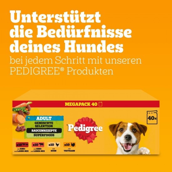 Pedigree Dogcare Dog Food Portion Bag Chunks in Jelly Senior 84 x 100 g Pedigree Dogcare Dog Food Portion Bag Chunks in Jelly Senior 84 x 100 g