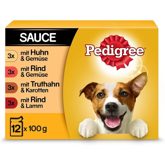 Pedigree Junior Selection Jelly Fresh Bag - Junior Dog Food - 4 Different Flavours - 48 Bags of 100 g Pedigree Junior Selection Jelly Fresh Bag - Junior Dog Food - 4 Different Flavours - 48 Bags of 100 g